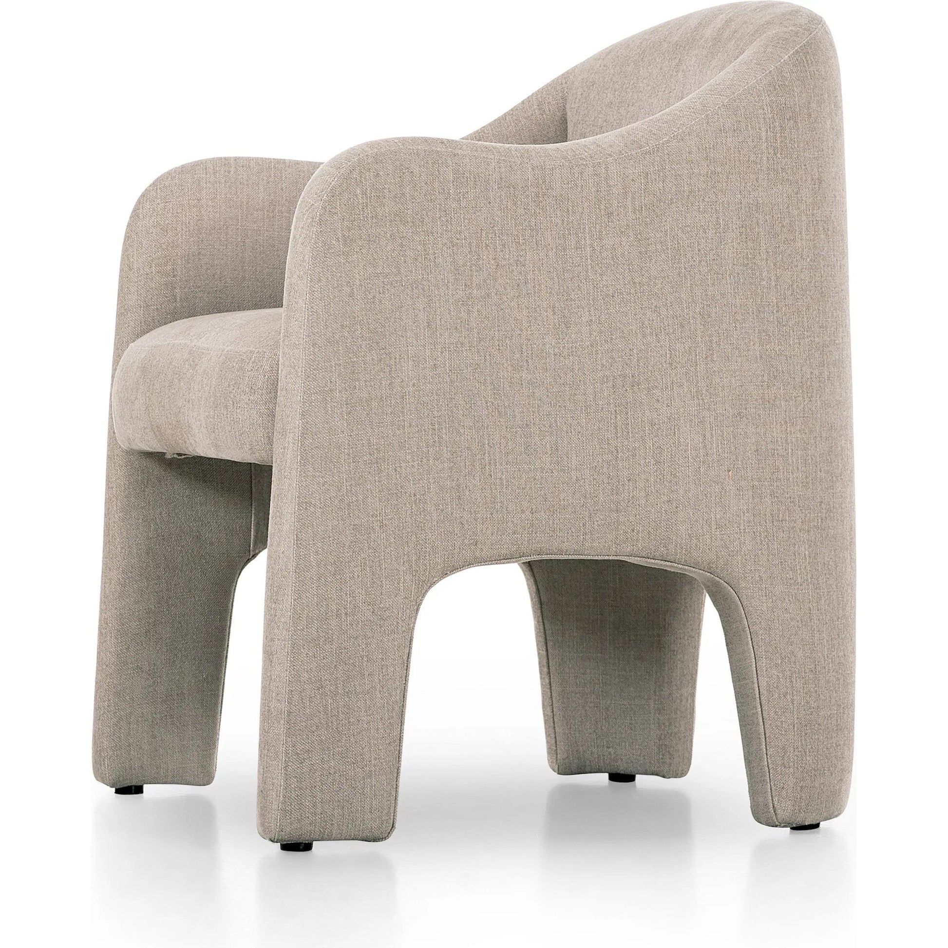 Sully Dining Chair by Four Hands in harbor sand. Made from 60% polyester, 40% viscose (rayon) in a unique style.