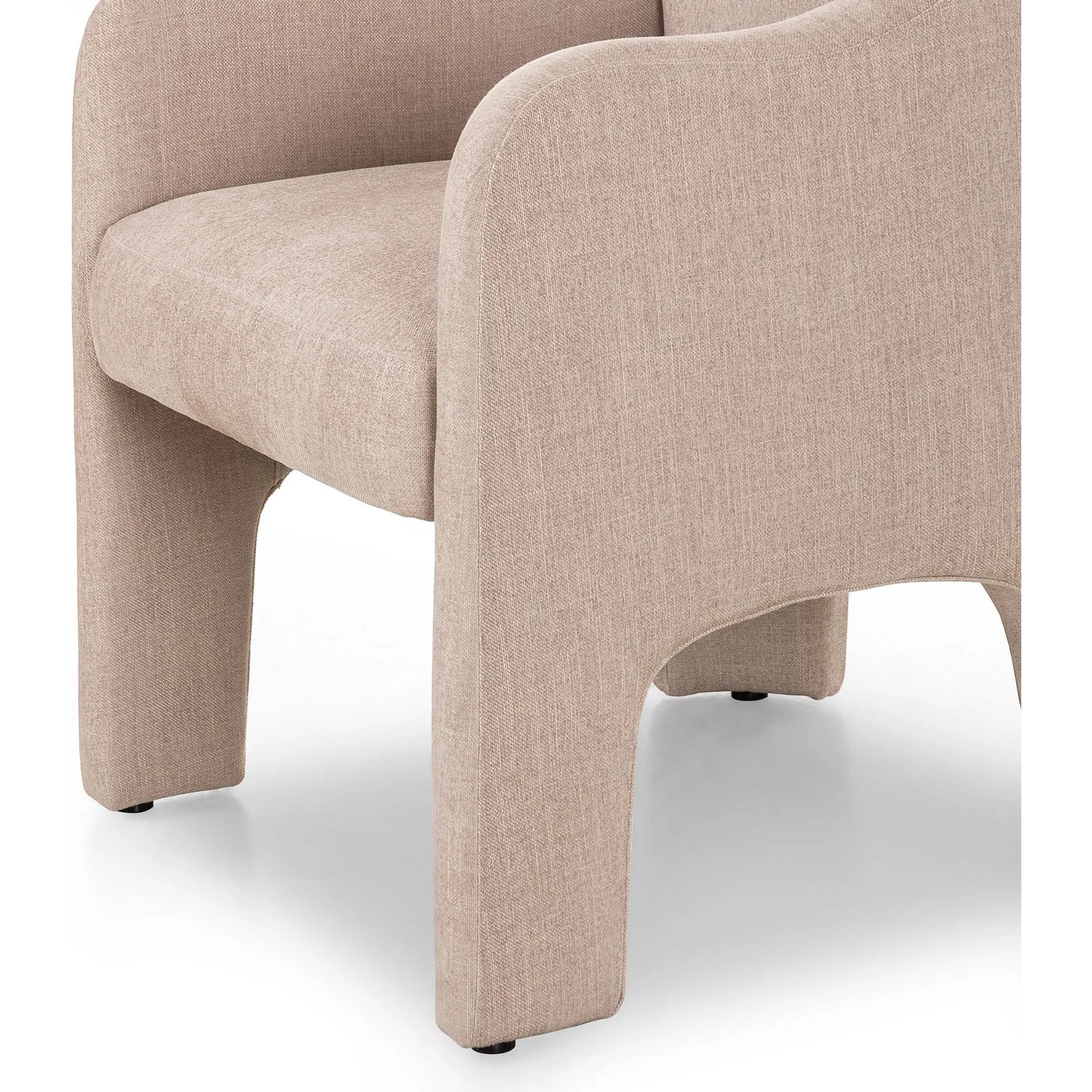 Sully Dining Chair by Four Hands in harbor sand. Made from 60% polyester, 40% viscose (rayon) in a unique style.
