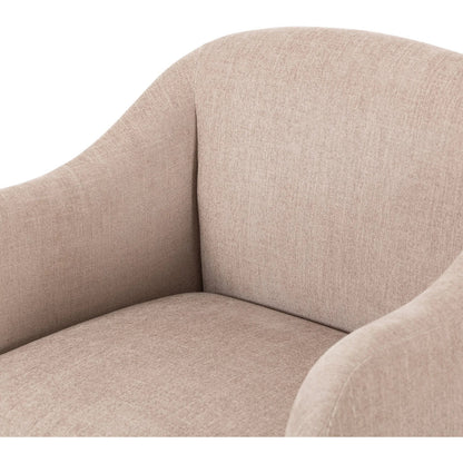 Sully Dining Chair by Four Hands in harbor sand. Made from 60% polyester, 40% viscose (rayon) in a unique style.