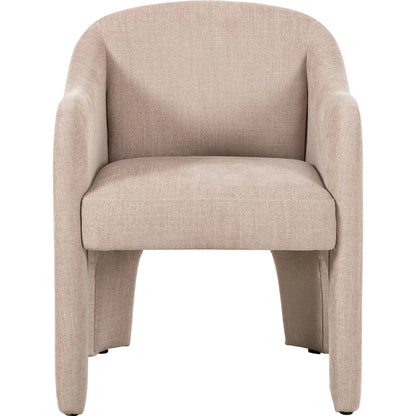 Sully Dining Chair by Four Hands in harbor sand. Made from 60% polyester, 40% viscose (rayon) in a unique style.