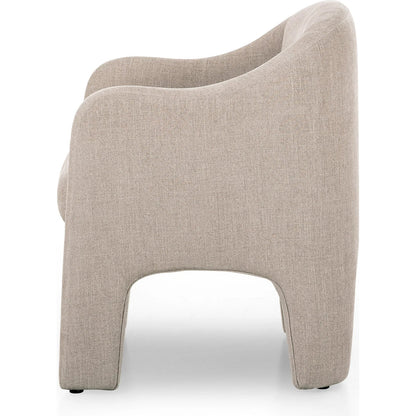 Sully Dining Chair by Four Hands in harbor sand. Made from 60% polyester, 40% viscose (rayon) in a unique style.