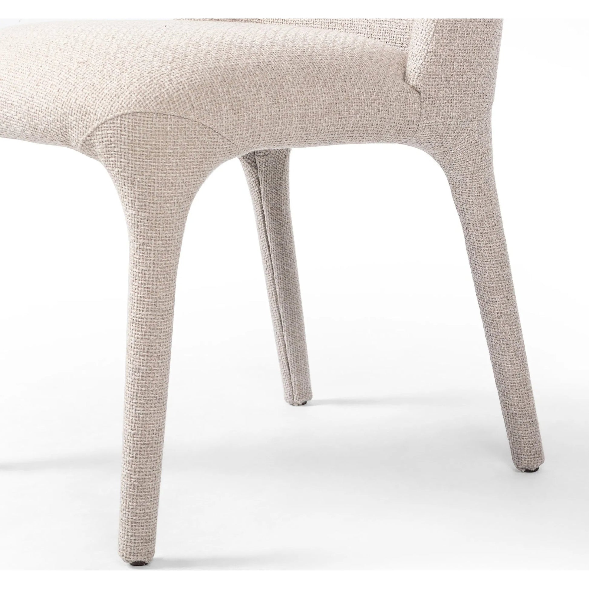 Bensen Dining Chair by Four Hands in gibson taupe. Made from 97% polyester, 3% acrylic in a coastal style.