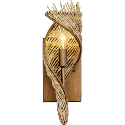 Flow II Sconce by Varaluz in baguette/natural rattan. Made from unique in a modern style.