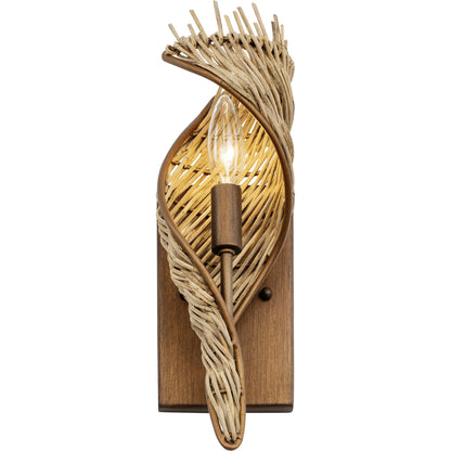 Flow II Sconce by Varaluz in baguette/natural rattan. Made from unique in a modern style.