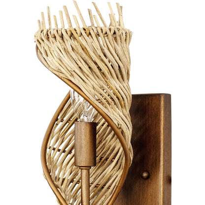 Flow II Sconce by Varaluz in baguette/natural rattan. Made from unique in a modern style.
