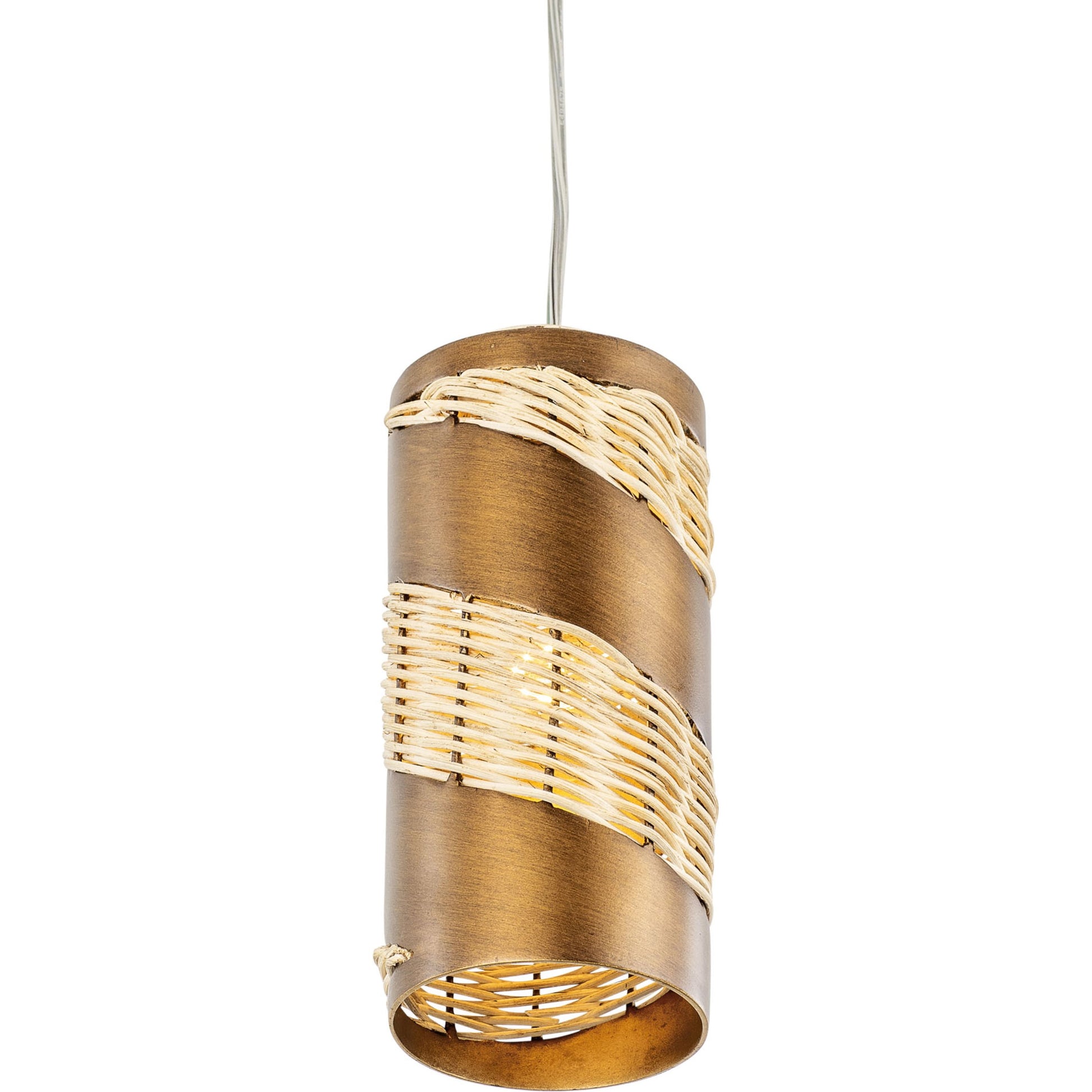 Flow II Mini Pendant by Varaluz in baguette/natural rattan. Made from unique in a modern style.