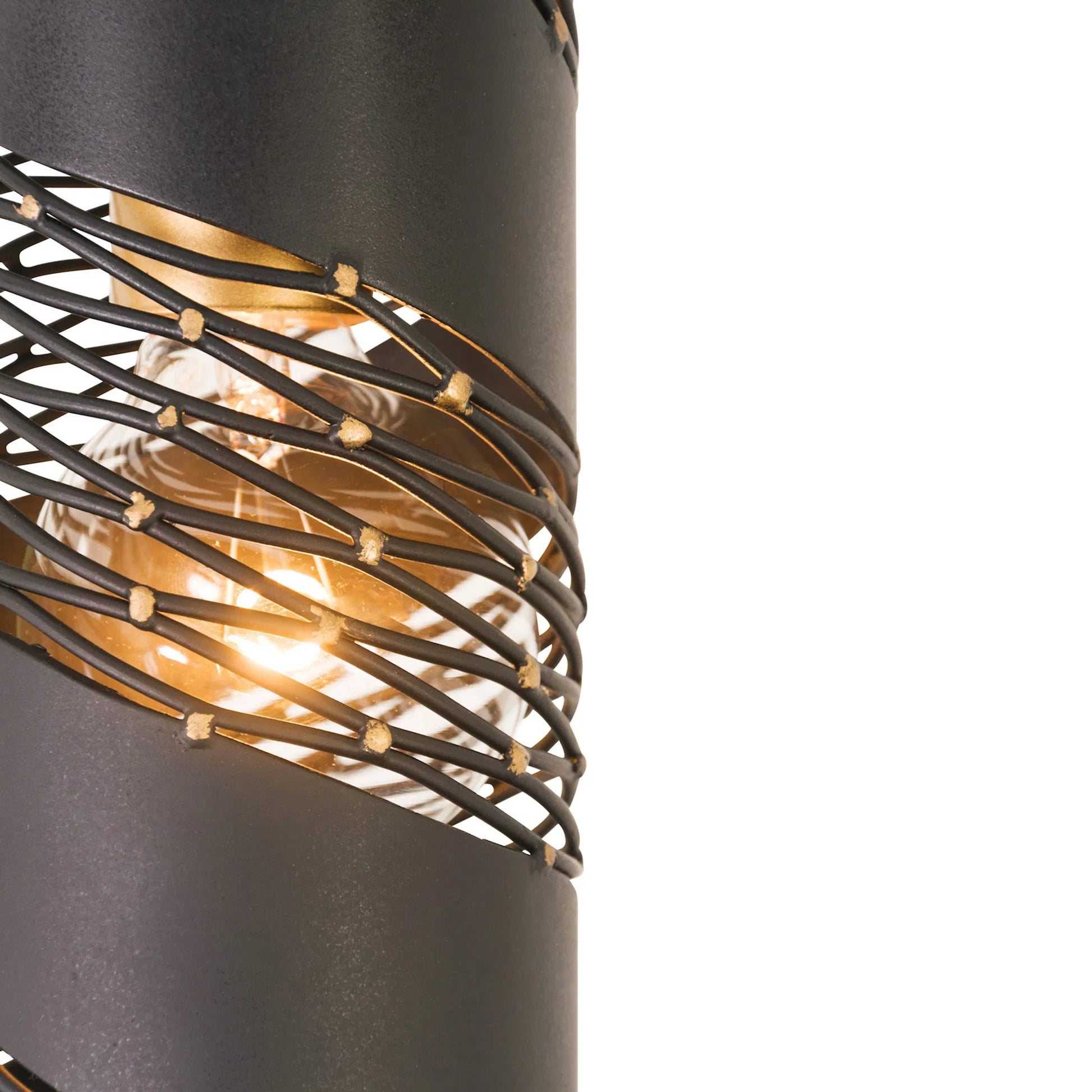 Flow I Mini Pendant by Varaluz in matte black/french gold. Made from unique in a modern style.