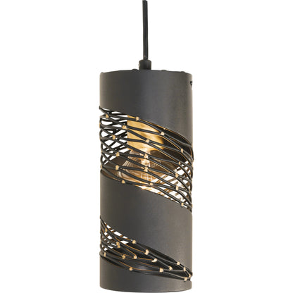 Flow I Mini Pendant by Varaluz in matte black/french gold. Made from unique in a modern style.