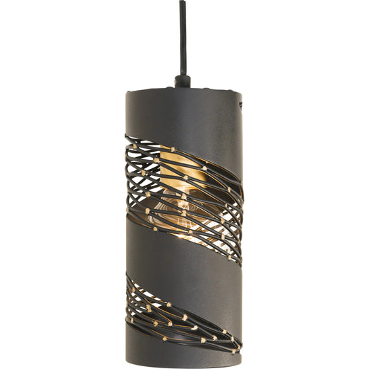 Flow I Mini Pendant by Varaluz in matte black/french gold. Made from unique in a modern style.