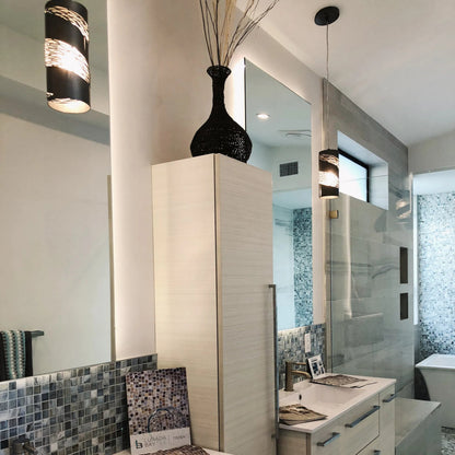 Flow Cylinder Mini Pendant by Varaluz. Made from unique in a modern style.