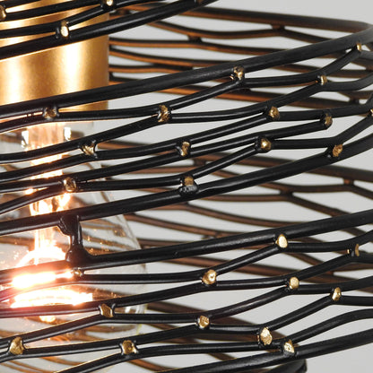 Flow I Twist Mini Pendant by Varaluz in matte black/french gold. Made from unique in a modern style.