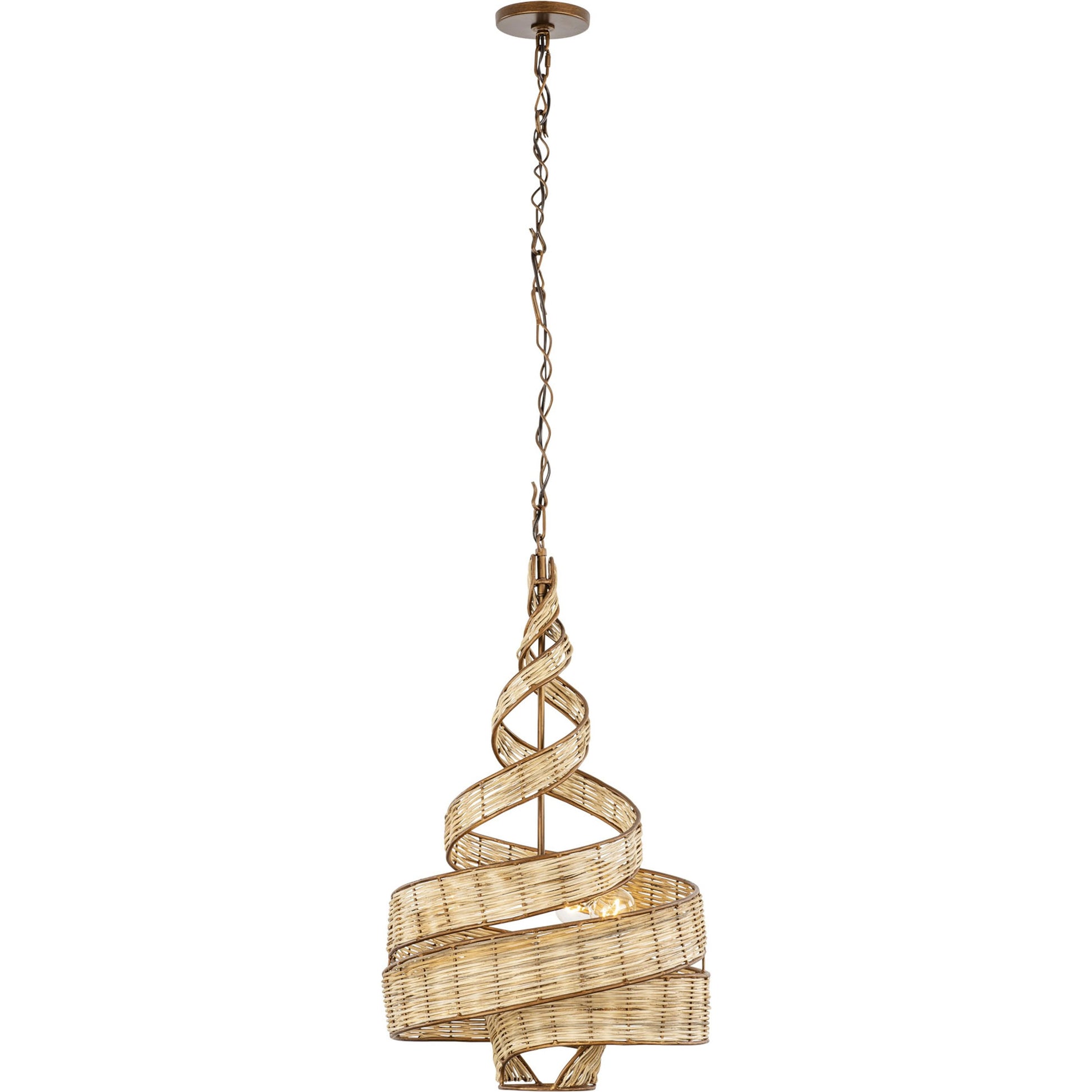 Flow II Twist 3-Light Pendant by Varaluz in baguette/natural rattan. Made from unique in a modern style.