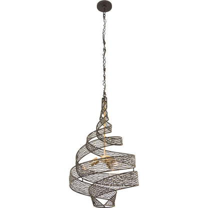 Flow I Twist 3-Light Pendant by Varaluz in matte black/french gold. Made from unique in a modern style.