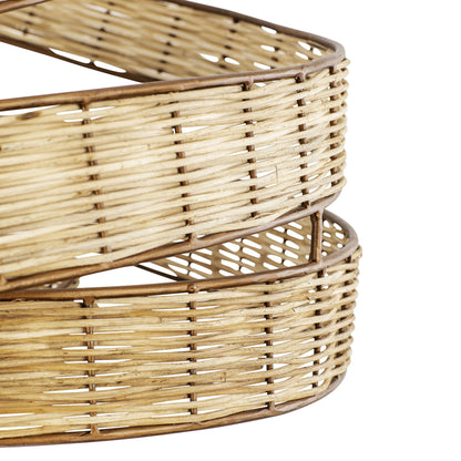Flow II Twist 6-Light Pendant by Varaluz in baguette/natural rattan. Made from unique in a modern style.