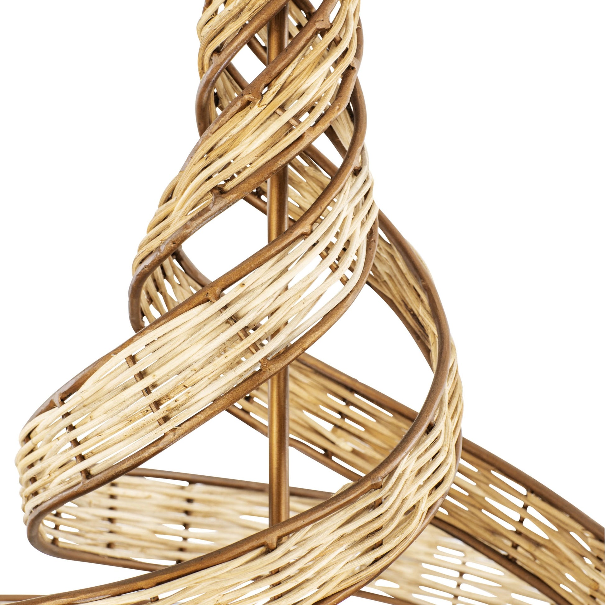 Flow II Twist 6-Light Pendant by Varaluz in baguette/natural rattan. Made from unique in a modern style.
