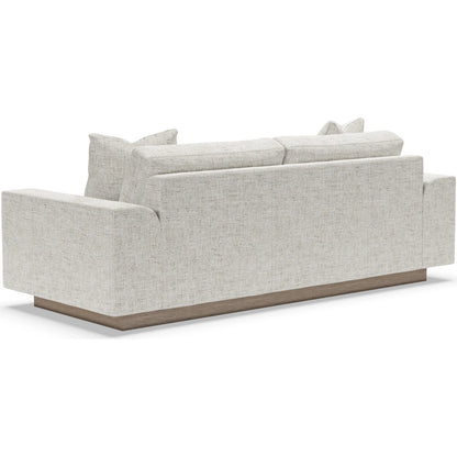 Lana Sofa by Artistica Home in gray and tan. Made from oak, fabric in a unique style.