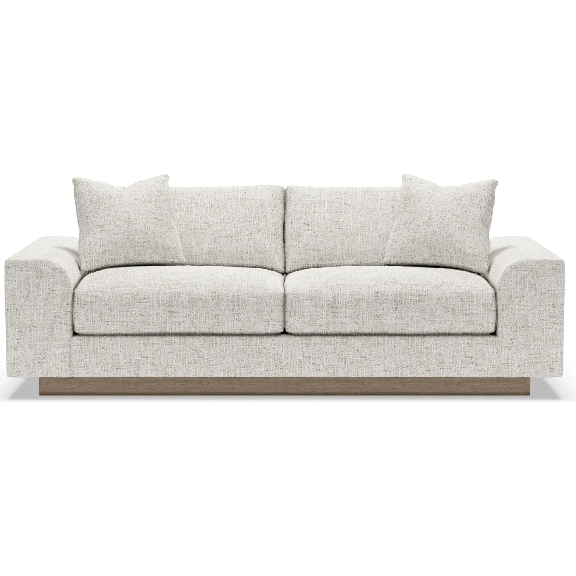 Lana Sofa by Artistica Home in gray and tan. Made from oak, fabric in a unique style.