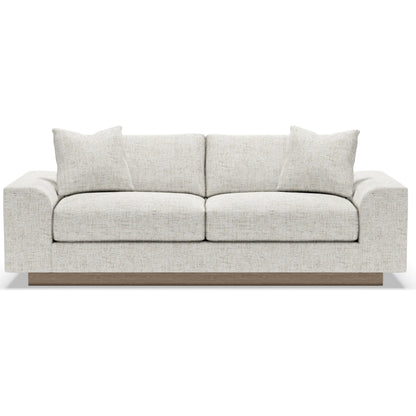 Lana Sofa by Artistica Home in gray and tan. Made from oak, fabric in a unique style.