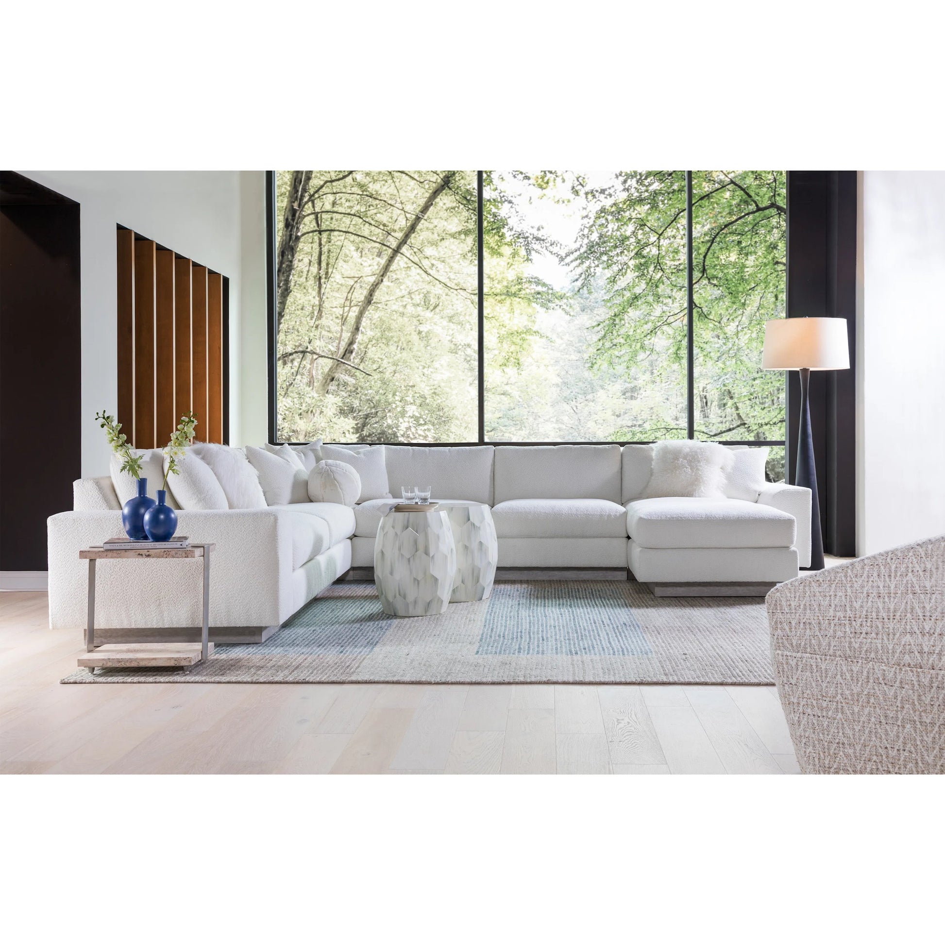 Lana Sectional Sofa by Artistica Home in shell. Made from unique in a unique style.