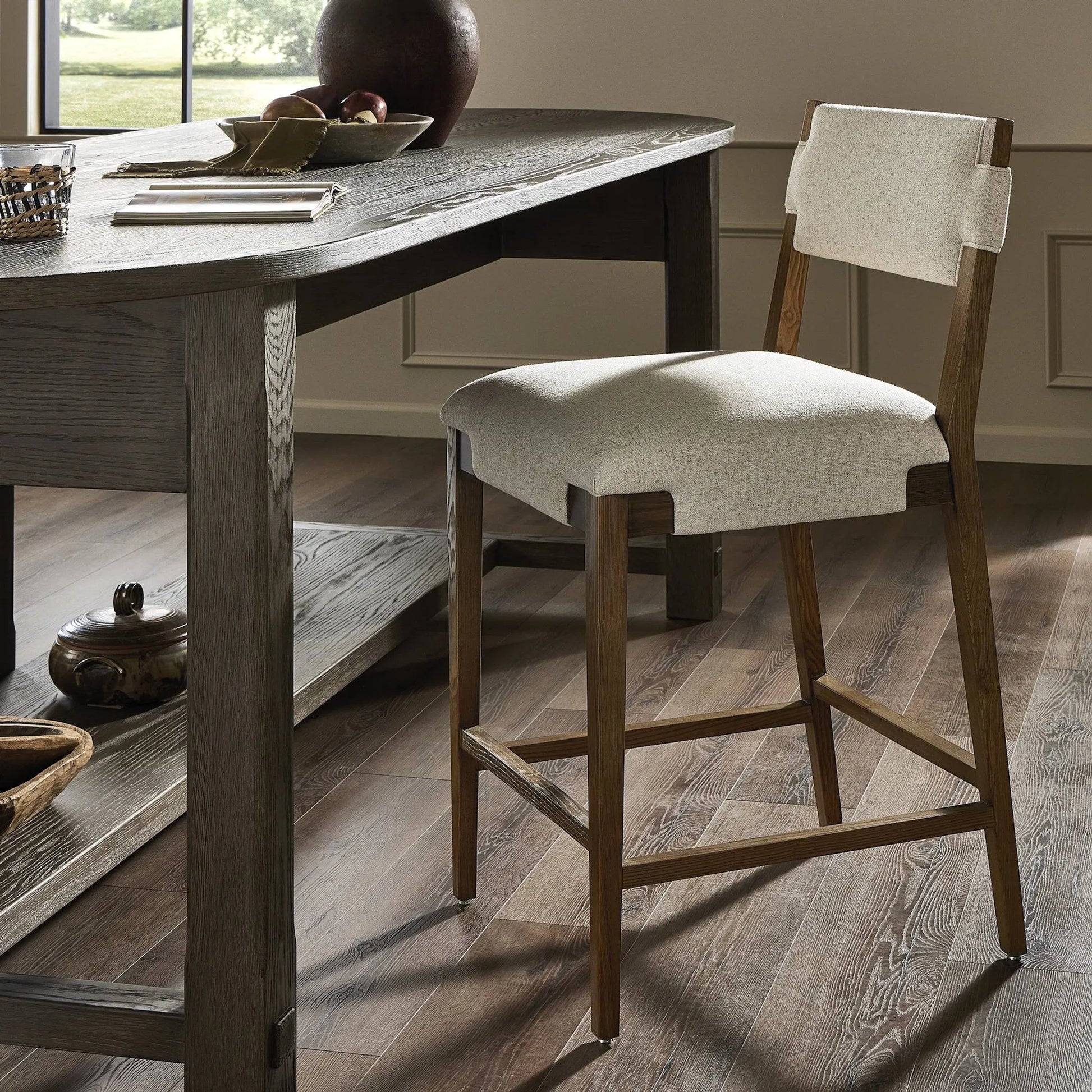 Tamari Bar Stool by Four Hands. Made from unique in a transitional style.