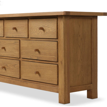 Millbrook Dresser by Four Hands in natural light oak veneer. Made from oak veneer, solid oak in a transitional style.