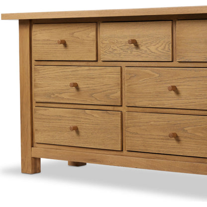 Millbrook Dresser by Four Hands in natural light oak veneer. Made from oak veneer, solid oak in a transitional style.