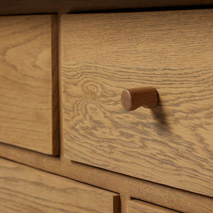 Millbrook Dresser by Four Hands in natural light oak veneer. Made from oak veneer, solid oak in a transitional style.