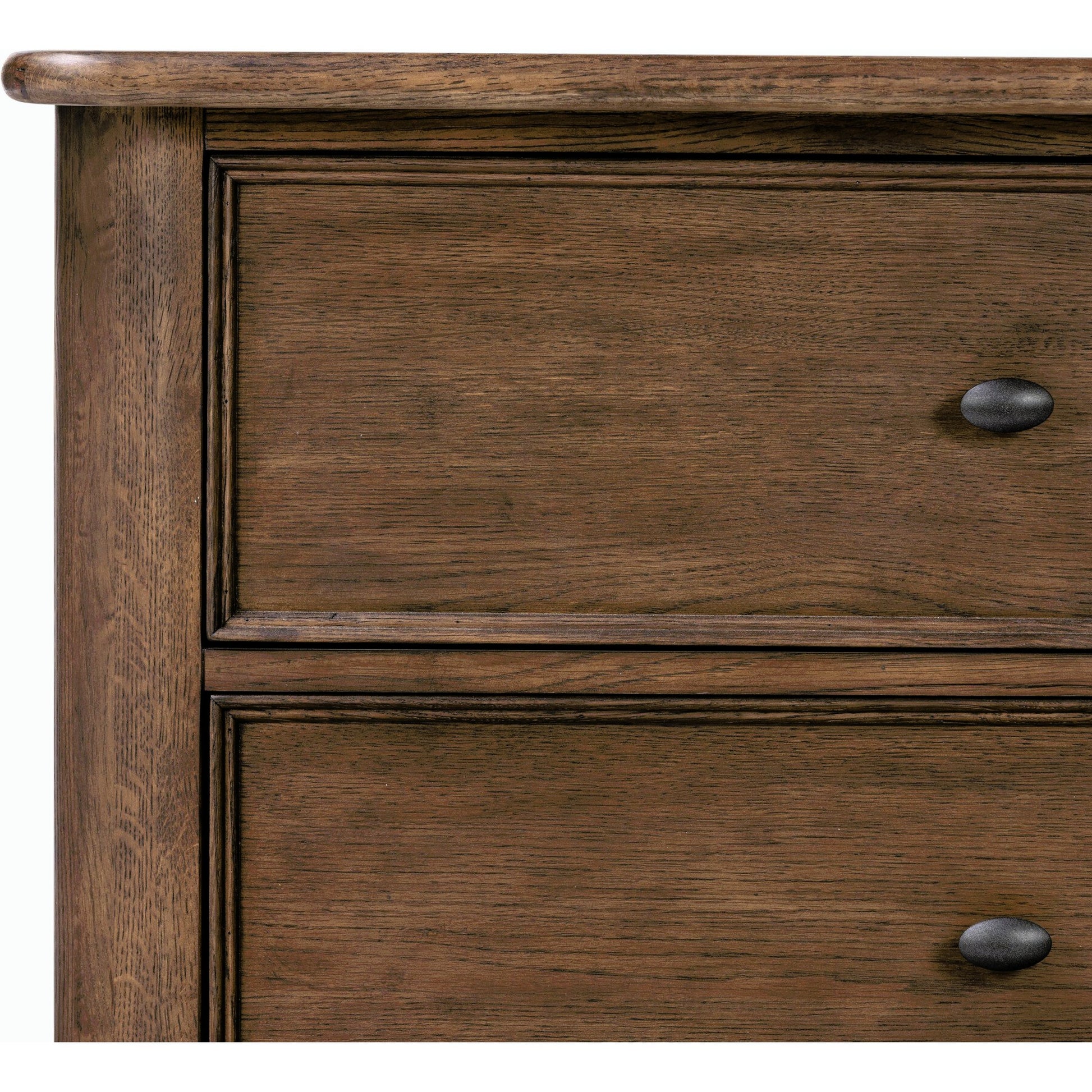 Russ Nightstand by Four Hands in aged oak, aged oak veneer and aged oak. Made from solid oak, oak veneer in a modern style.