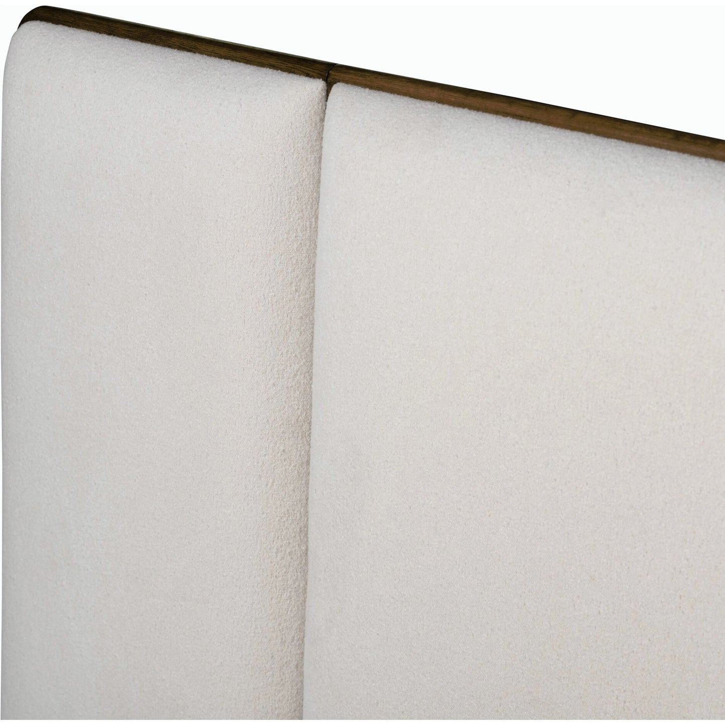 012 SI-2158409 | Closeup | Regan Bed by Four Hands in crete ivory, rustic fawn, rustic fawn veneer. Made from 100% polyester, solid oak, resawn oak in a modern style.