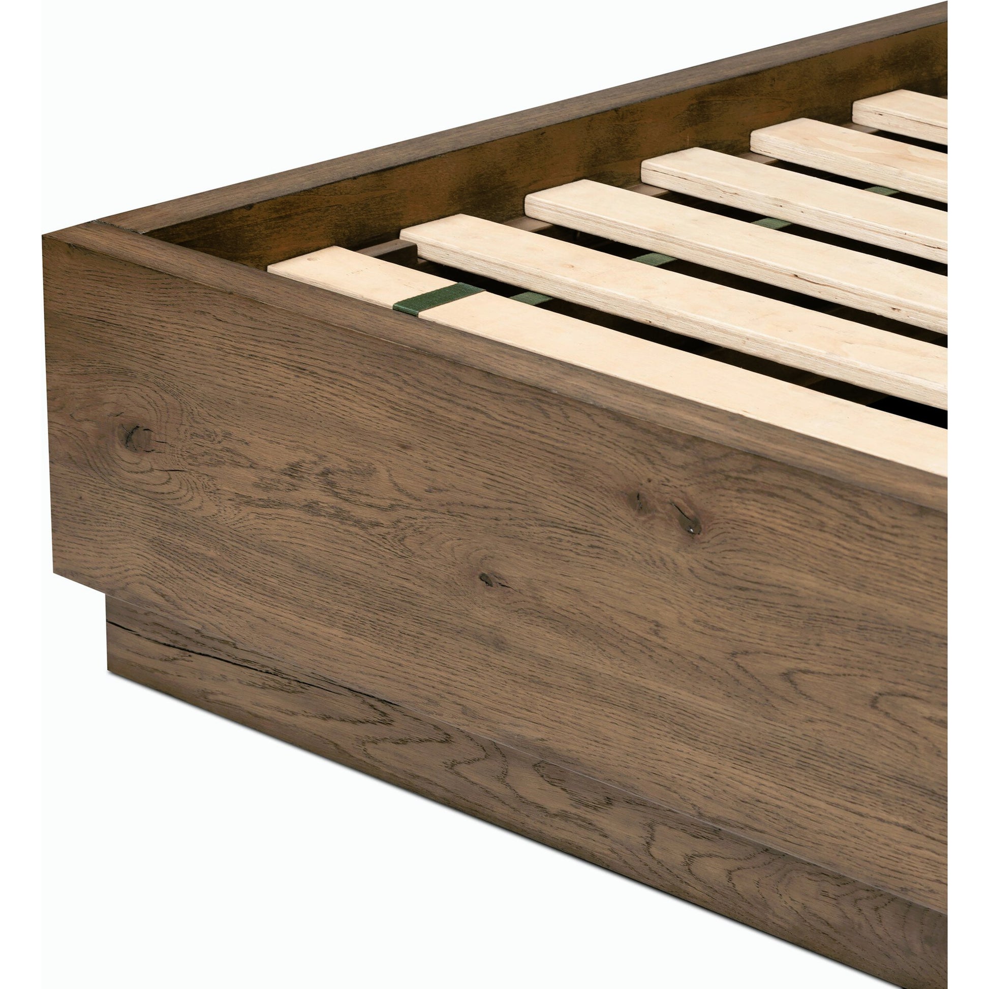 Regan Bed by Four Hands in crete ivory, rustic fawn, rustic fawn veneer. Made from 100% polyester, solid oak, resawn oak in a modern style.