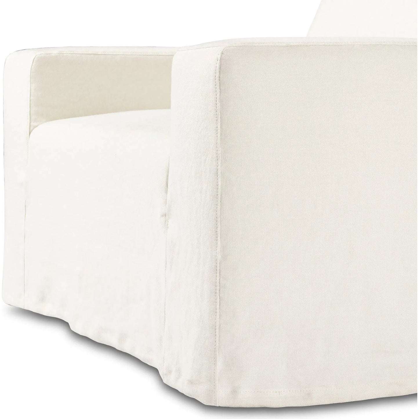 007 SI-2320204 | Closeup | Ostend Outdoor Slipcover Chair by Four Hands in bombay flax. Made from 100% hemp in a transitional style.