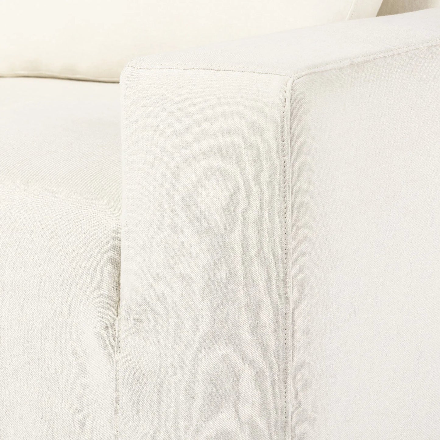 009 SI-2320204 | Closeup | Ostend Outdoor Slipcover Chair by Four Hands in bombay flax. Made from 100% hemp in a transitional style.