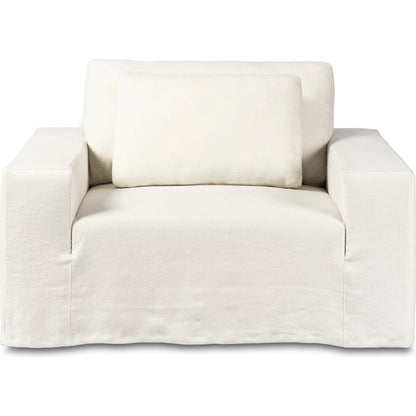 Ostend Outdoor Slipcover Chair by Four Hands in bombay flax. Made from 100% hemp in a transitional style.