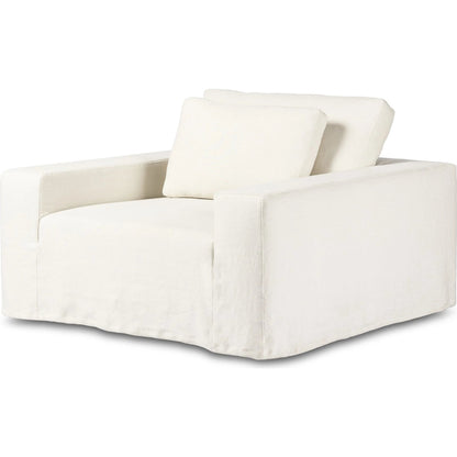 Ostend Outdoor Slipcover Chair by Four Hands in bombay flax. Made from 100% hemp in a transitional style.