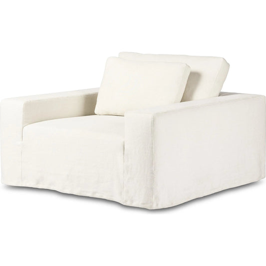 Ostend Outdoor Slipcover Chair by Four Hands in bombay flax. Made from 100% hemp in a unique style.