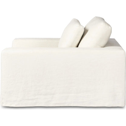 Ostend Outdoor Slipcover Chair by Four Hands in bombay flax. Made from 100% hemp in a transitional style.