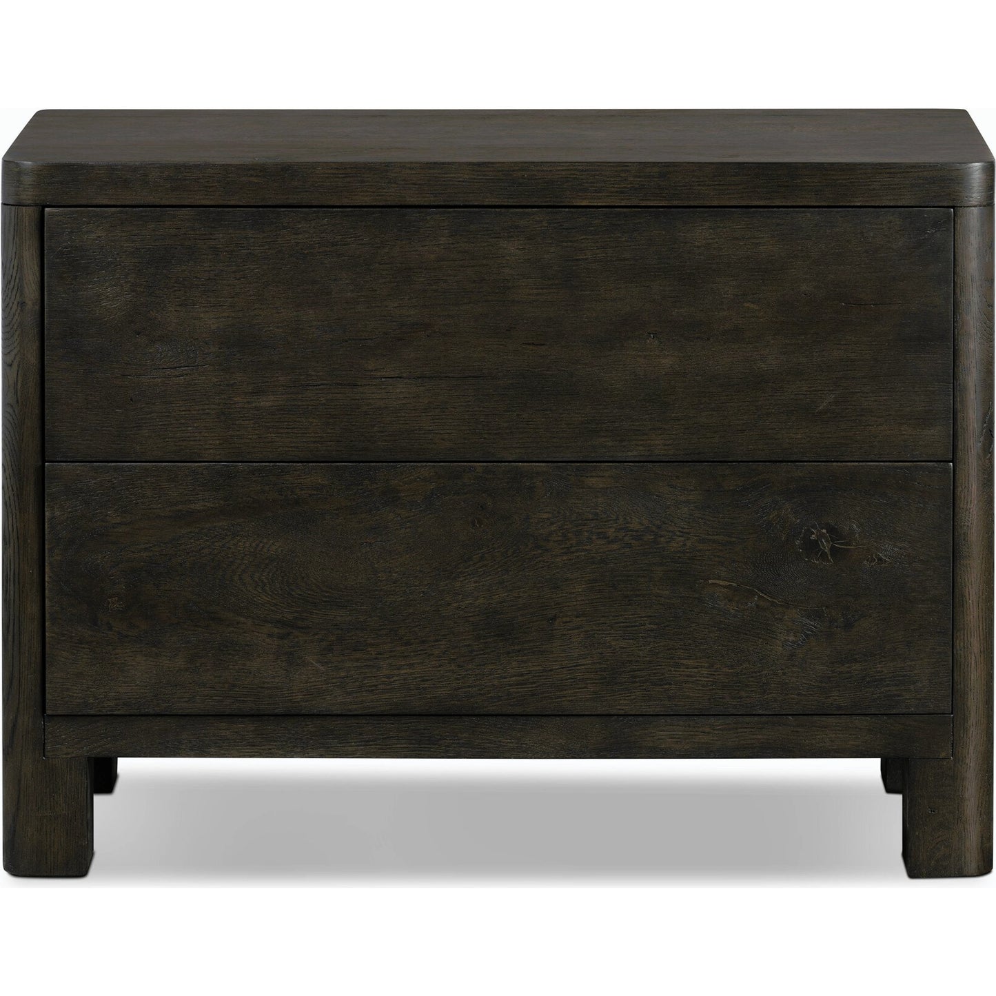 002 SI-2158338 | Additional Silo | Noeline Nightstand by Four Hands in smoked black oak veneer. Made from thick oak veneer, solid oak in a modern style.