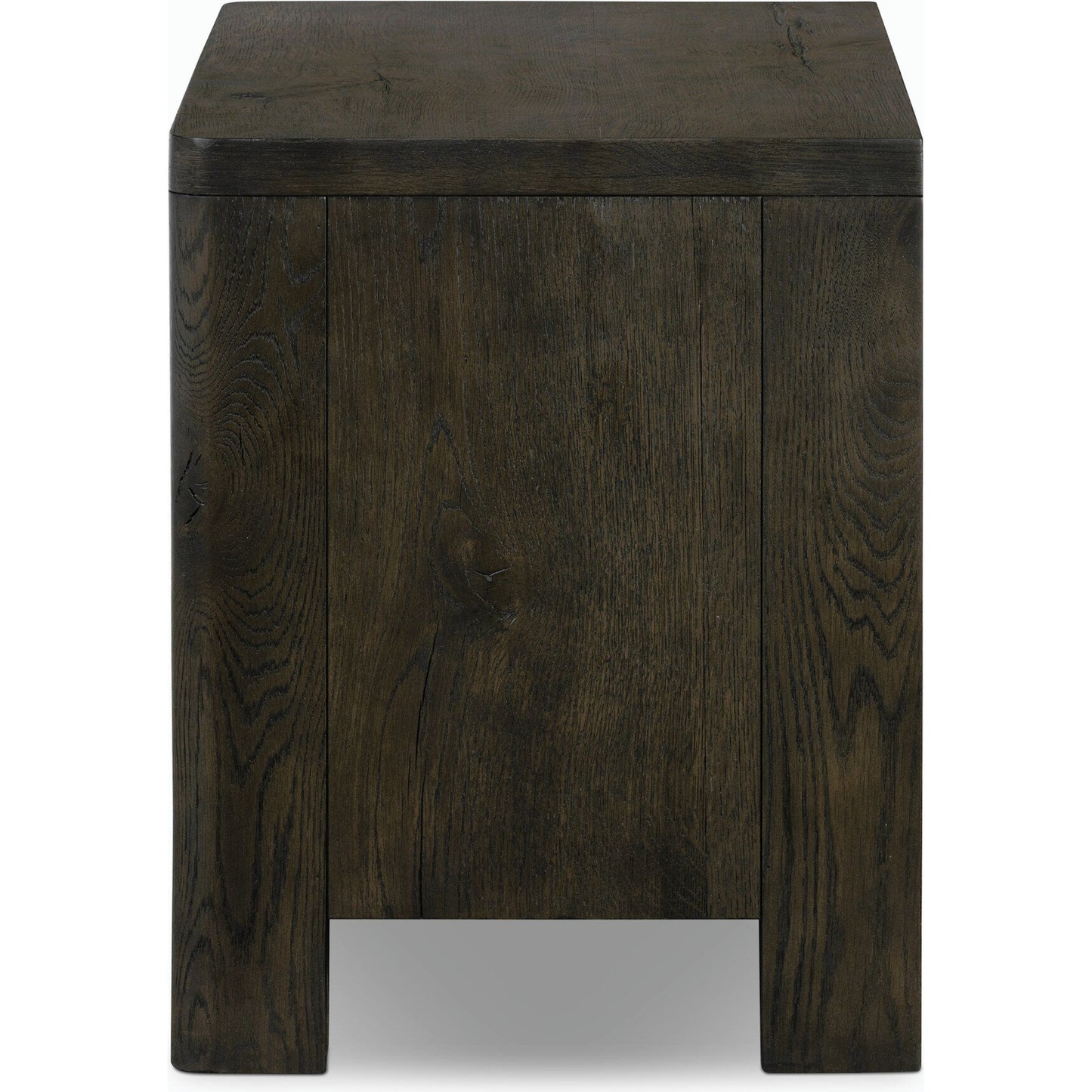 003 SI-2158338 | Additional Silo | Noeline Nightstand by Four Hands in smoked black oak veneer. Made from thick oak veneer, solid oak in a modern style.