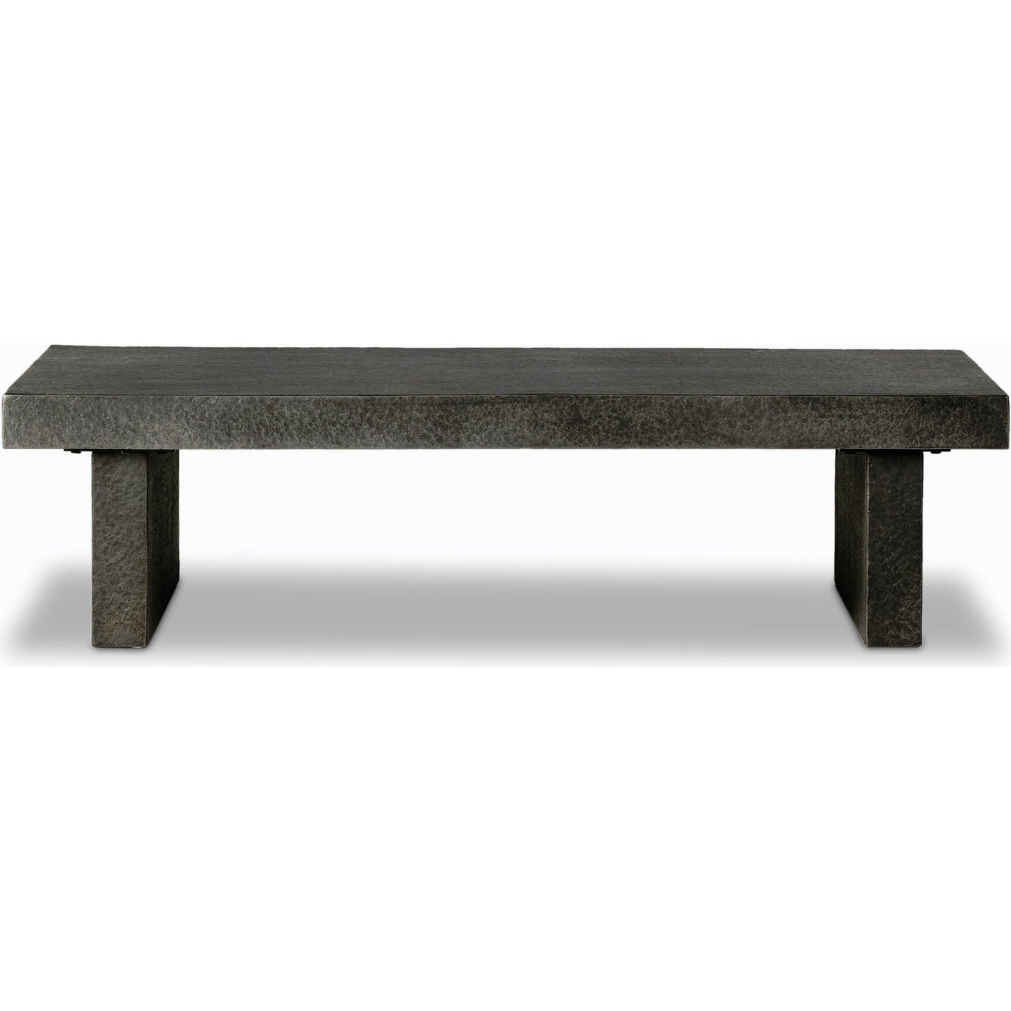 002 SI-2158200 | Additional Silo | Huesca Outdoor Coffee Table by Four Hands in distressed graphite concrete. Made from concrete in a modern style.