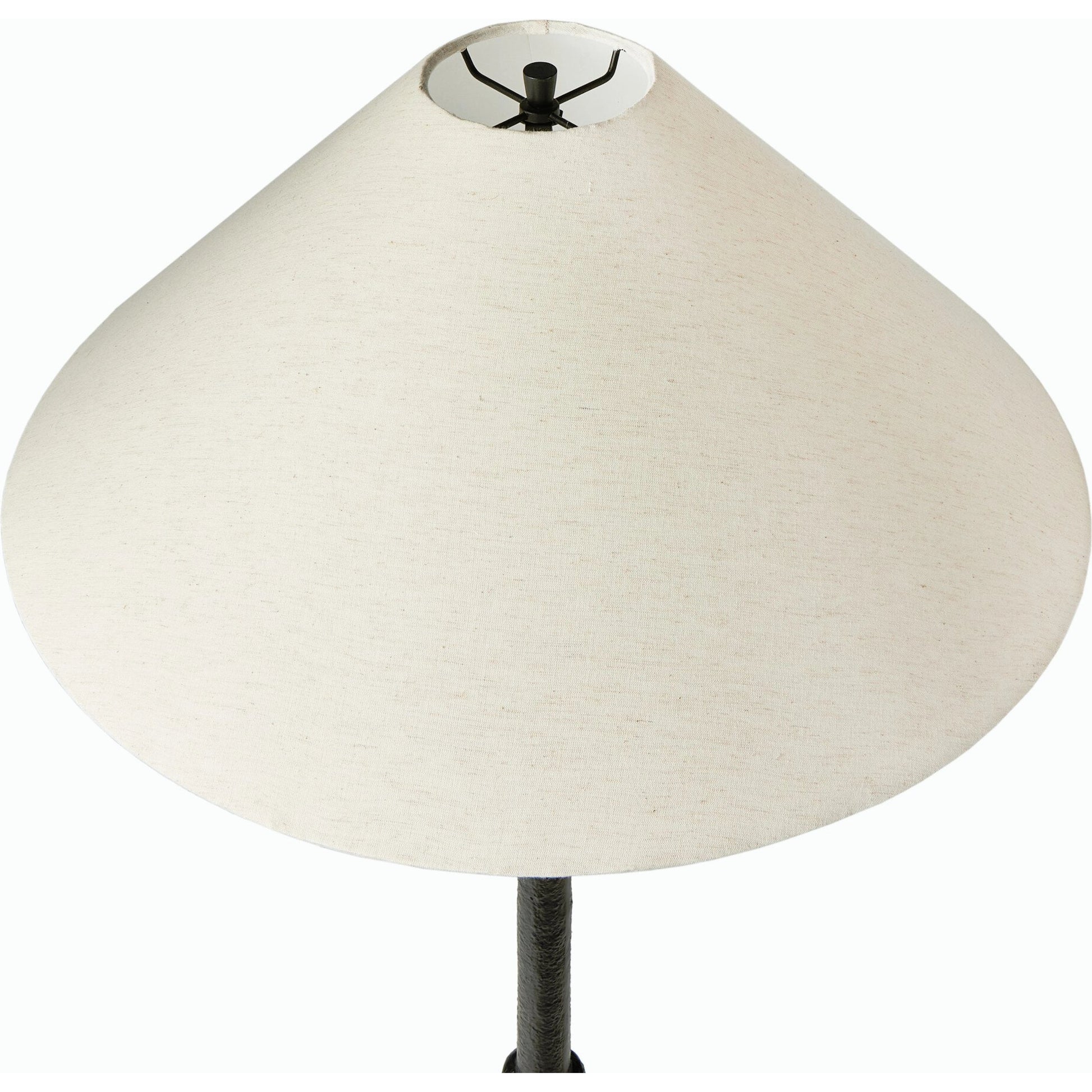 Neville Floor Lamp by Four Hands in matte black cast aluminum, black cord and matte black cast aluminum. Made from aluminum, thermoplastic in a modern style.