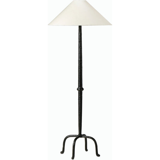 001 SI-2158334 | Primary Silo | Neville Floor Lamp by Four Hands in matte black cast aluminum, black cord and matte black cast aluminum. Made from aluminum, thermoplastic in a modern style.