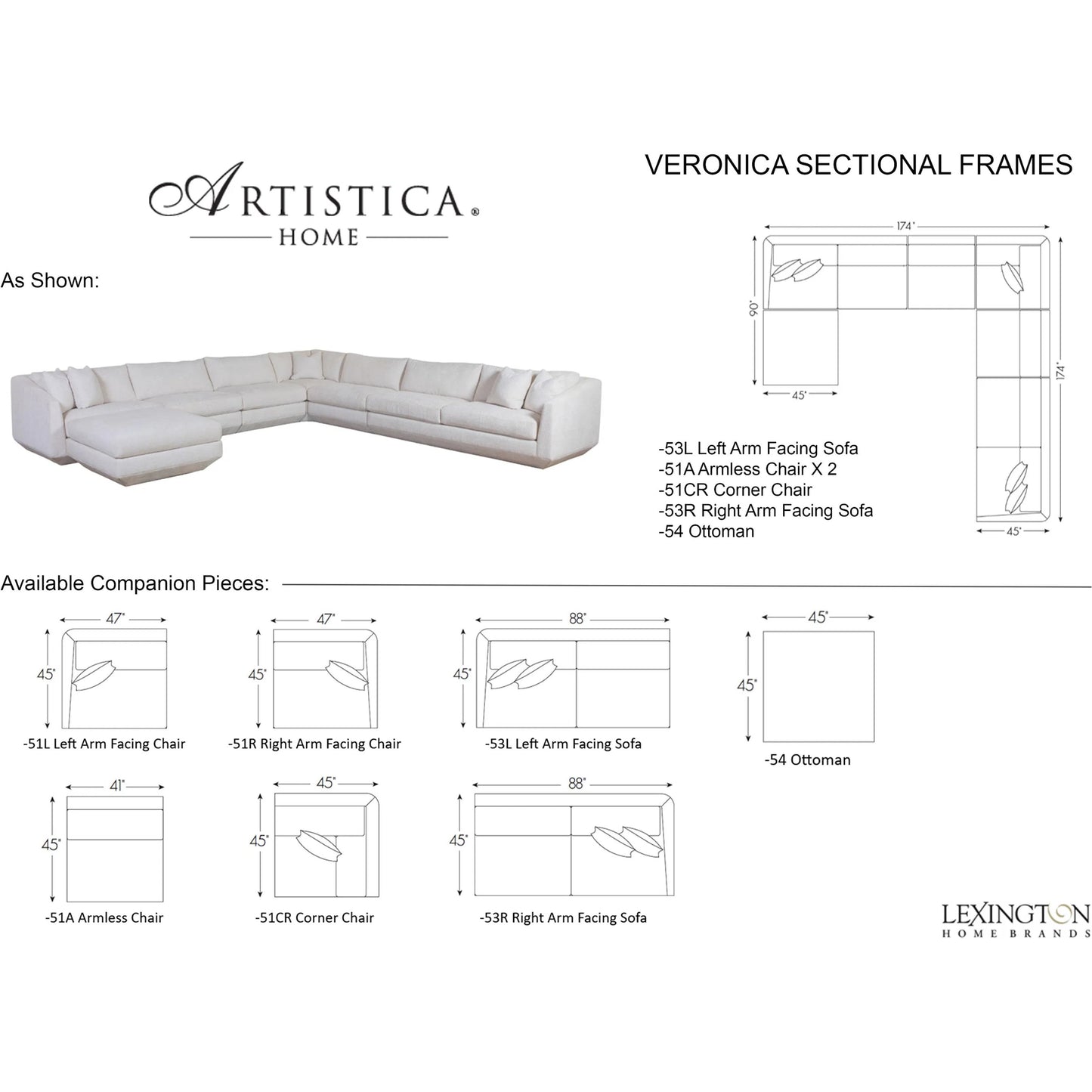 002 SI-2242562 | Additional Silo | Veronica Sectional Sofa by Artistica Home. Made from unique in a unique style.