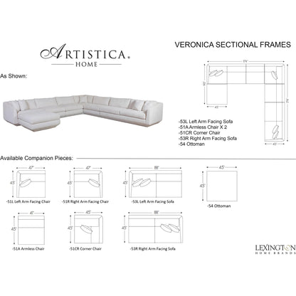 Veronica Sectional Sofa by Artistica Home. Made from unique in a unique style.