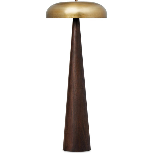 Griffin Floor Lamp by Four Hands in russet mango, aged brass iron. Made from solid mango, iron in a modern style.