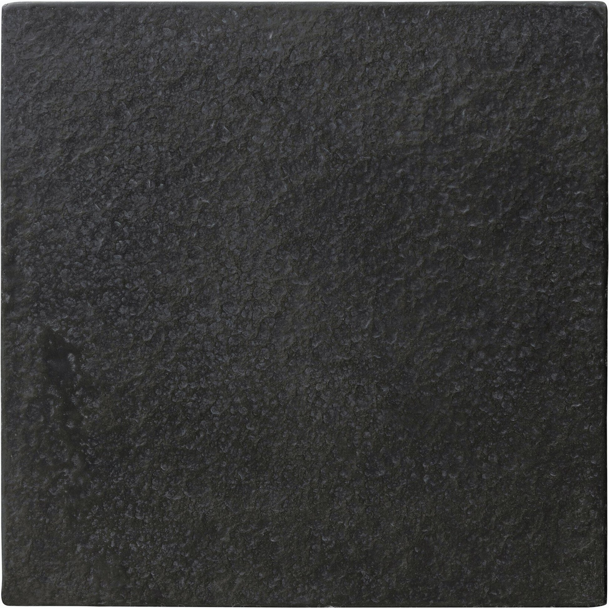 Huesca Outdoor End Table by Four Hands in distressed graphite concrete. Made from concrete in a modern style.