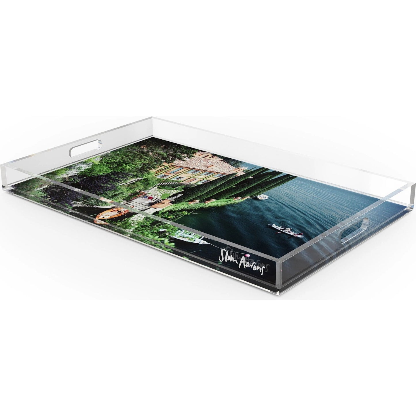 001 SI-2320069 | Primary Silo | Giacomo Montegazza Tray by Slim Aarons by Four Hands in 1/4" clear cast acrylic. Made from 1/4" cast acrylic in a modern style.