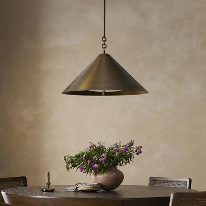Mozelle Pendant by Four Hands in milk glass, aged brass iron. Made from glass, iron in a unique style.