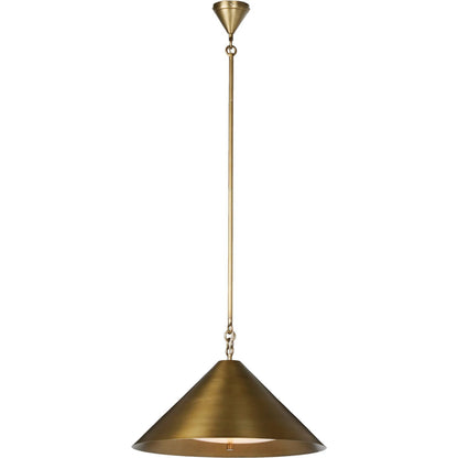 Mozelle Pendant by Four Hands in milk glass, aged brass iron. Made from glass, iron in a unique style.