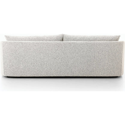 Topanga SOFA-97" by Four Hands in knoll domino. Made from 95% polyester, 5% acrylic, poplar plywood, 100% polyester in a modern style.