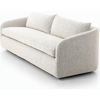 Topanga SOFA-97" by Four Hands in knoll domino. Made from 95% polyester, 5% acrylic, poplar plywood, 100% polyester in a modern style.